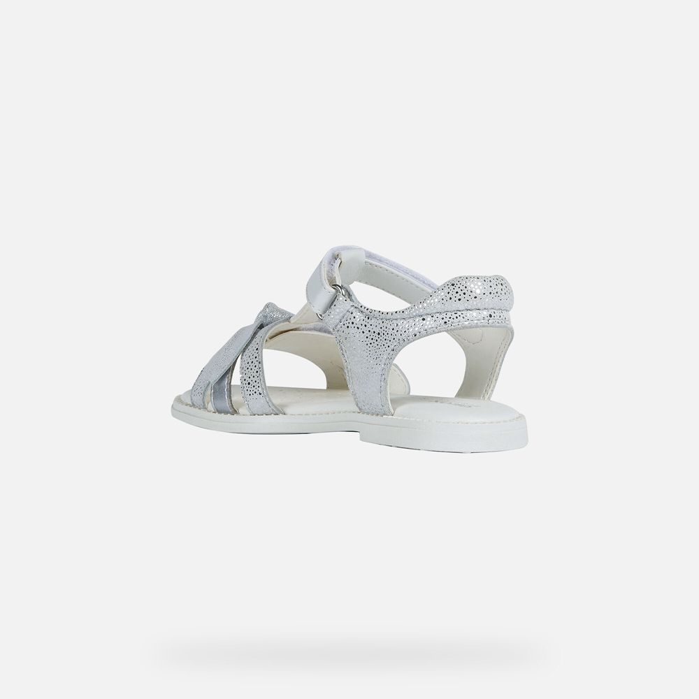 Geox Sandals White Karly - Geox Girls Shoes - KOQZJA273